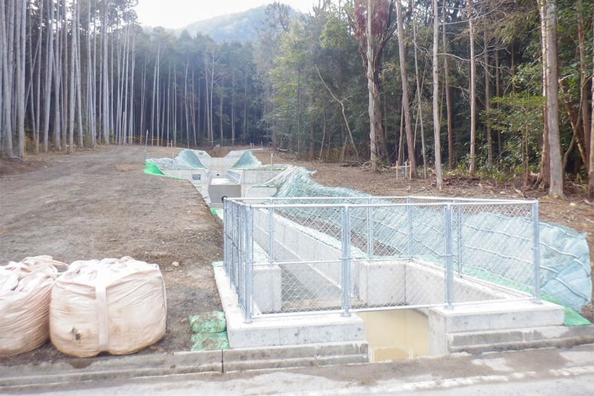 県単独県営治山事業(5単災第1号) 治山工事完了後の状況 兵庫県西脇市