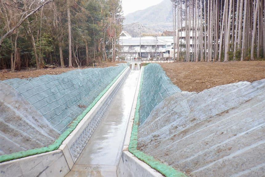 県単独県営治山事業(5単災第1号) 治山工事完了後の状況 兵庫県西脇市