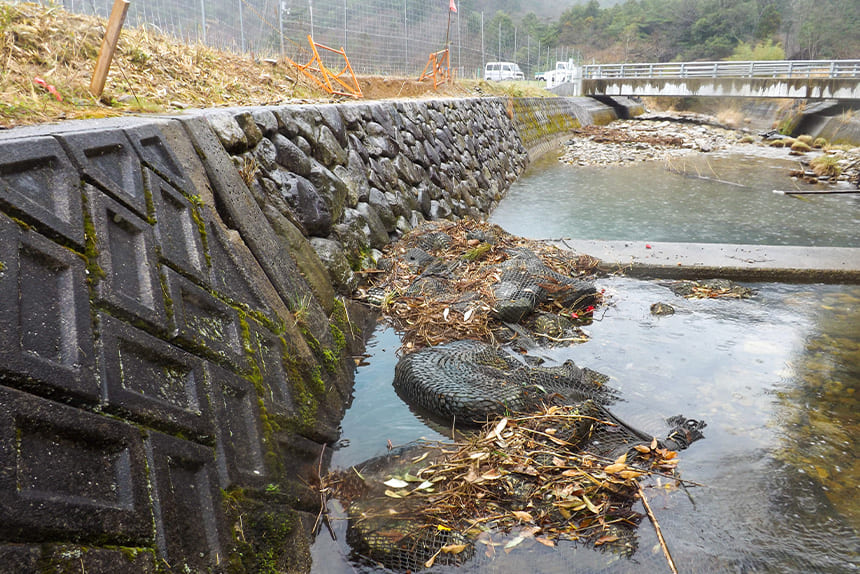 加古川水系門柳川 河川災害復旧工事 被災状況 兵庫県西脇市