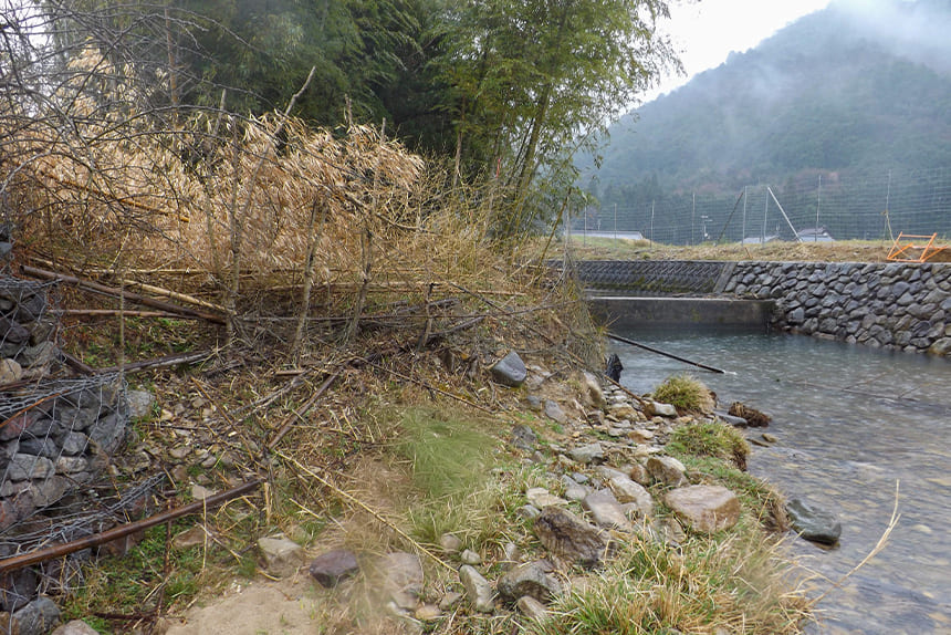 加古川水系門柳川 河川災害復旧工事 被災状況 兵庫県西脇市